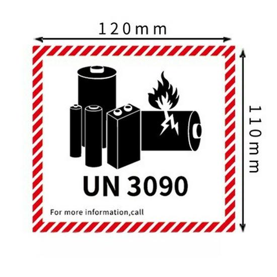 100 Sheets of Lithium Battery Fireproof Labels: UN3481, 3480, 3090 Warning Labels In Stock