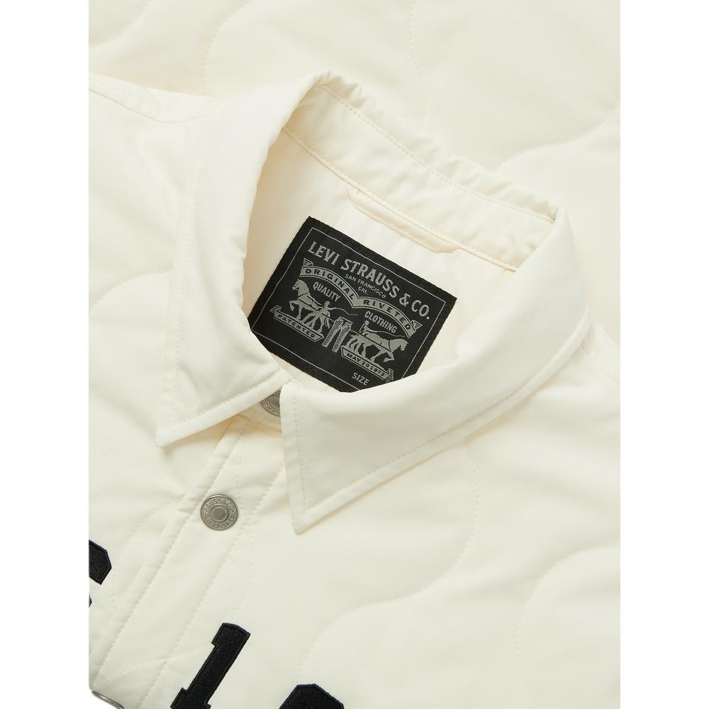 Levis Minimalist Comfortable Casual Long Sleeve Jacket Unisex Jacket White 002HE-0001