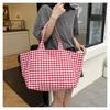 Women Plaid Large Capacity Tote Bag Fashion Shoulder Bag Handbag Shopper Storage Bag