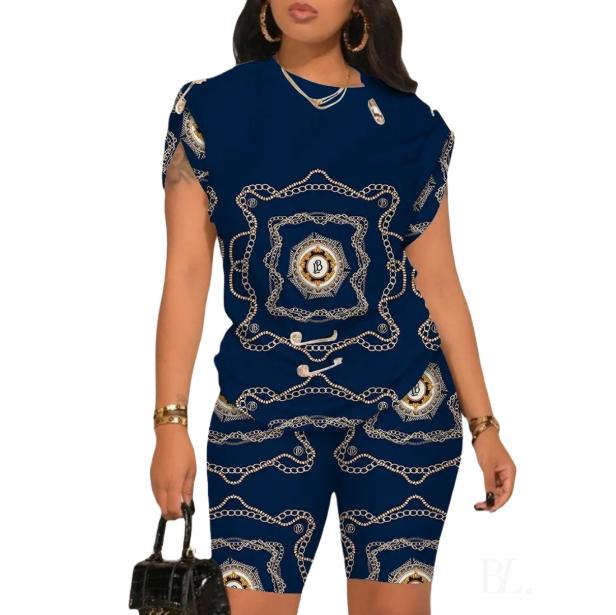 Summer 3D Print Oversized Casual Top & Shorts Set Sets Casual Two Fashion Casual Pieces for Women Tracksuits
