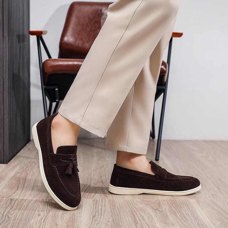 Summer new men's casual single shoes cover feet soft soles men's lazy shoes one pedal cover feet casual men's board shoes