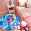 Olaf and Elsa Print Round Rug, Suitable for Decorating Living Rooms, Bedrooms, Tables, Chairs, Sofas, Etc.