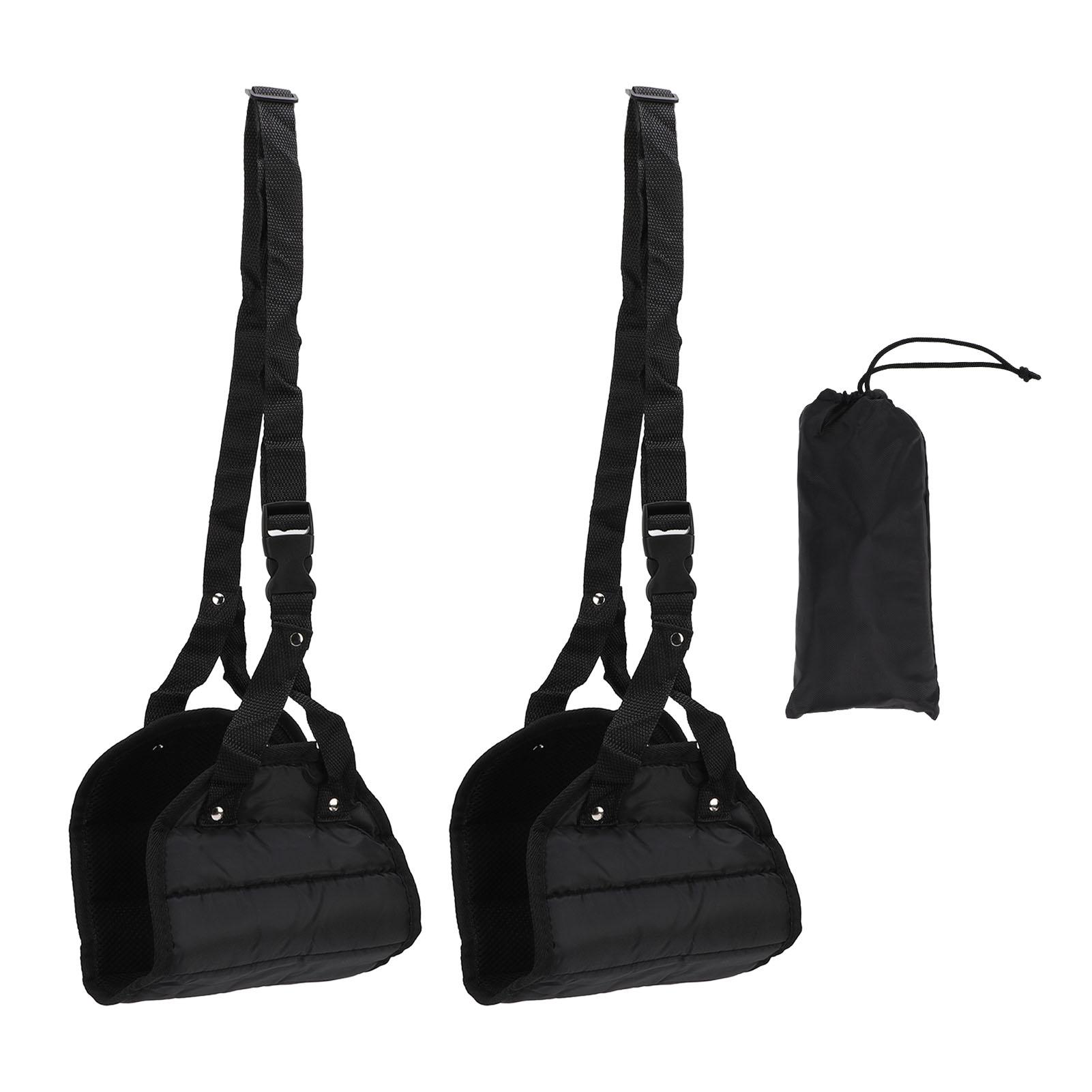 2 шт. Подставка для ног в самолете, не сталкивающаяся, удобная, портативная, регулируемая, прочная, для путешествий Black