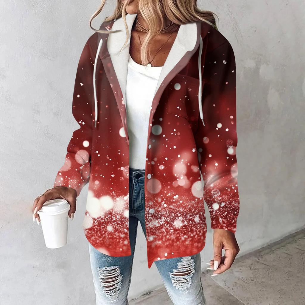 Damenmantel Lässige und modische Verbundjacke mit dicker und warmer Bedruckung