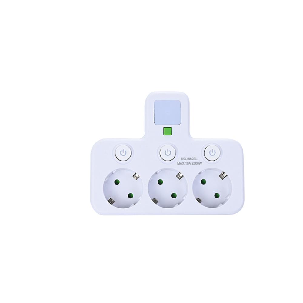 

No Extension Cord Power Strip Wall Charger Plug Socket Adapter Multitap EU Plug Separate Switch Style 1
