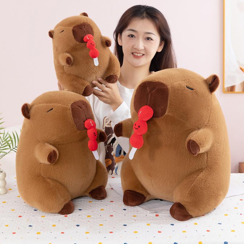New Year Good Luck Kapibara Pull Rock Sugar Gourd Withdraw Doll Capybara Doll Children Girl Gift