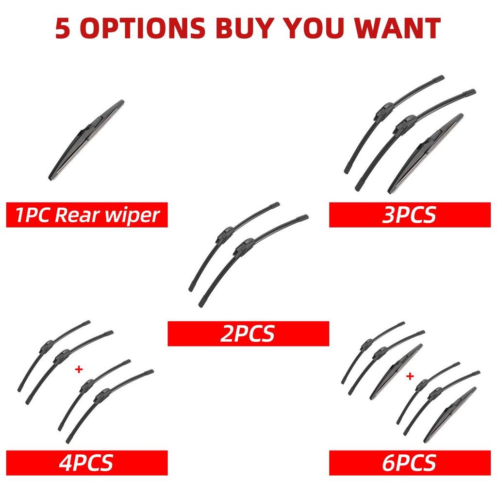 3PCS Car Wiper For Chevrolet Orlando 2011-2018 Front Rear Wiper Blades Brushes Auto Accessories 2013 2014 2015 2016 2017 2018