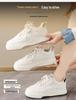 2025 Spring Women's Breathable White Sneakers - Versatile Korean-Style Thick-Soled Casual Shoes