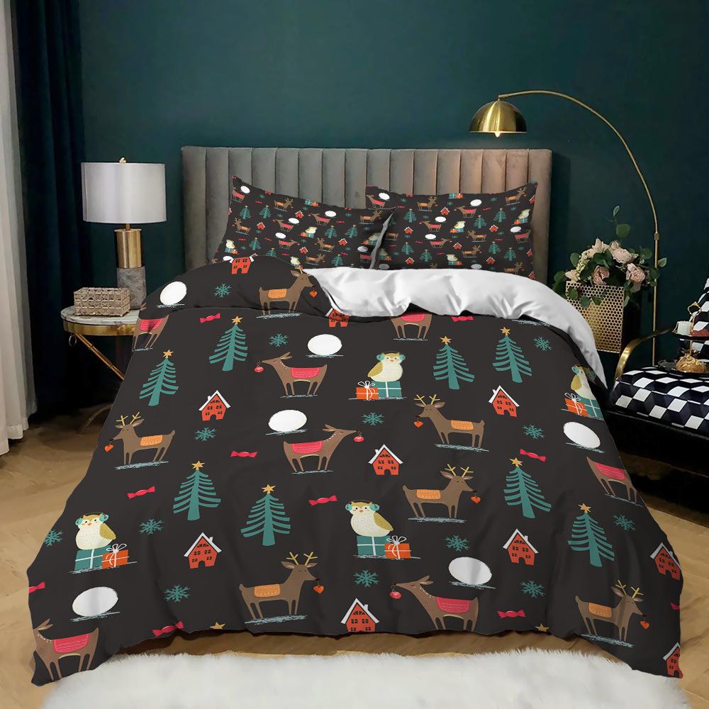 Christmas Set 3 Holiday Set Quilt Cover Gift Tree Three-Piece Set