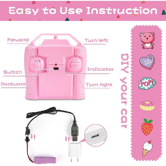 NQD Remote Control Car, Rechargeable RC Racing Cars with Stickers 1:16 Scale, 80 Min Play, 2.4Ghz Off Road Trucks All Terrain Toys Gifts for