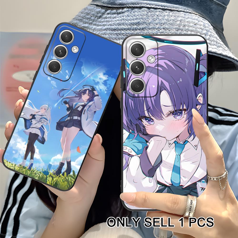 Blue Archive Yuuka Matte Mobile Phone Case for Samsung Galaxy S26 S25 S24 S23 S22 S21 S20 Note20 Plus FE Ultra Colorful Cover
