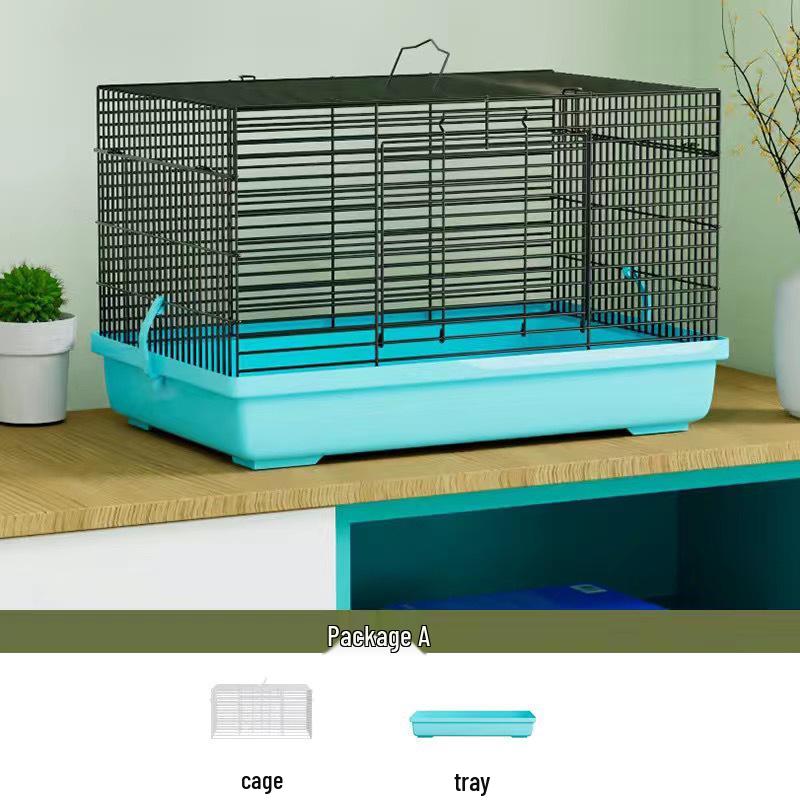 Large Hamster Cage 80 with High Tray & Running Wheel, Ideal for Golden Hamsters