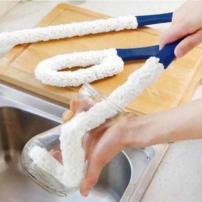 Sagit Long Cleaning Brush Foam Bottle Decanter Wine Glass Bar Kitchen Cleaner
