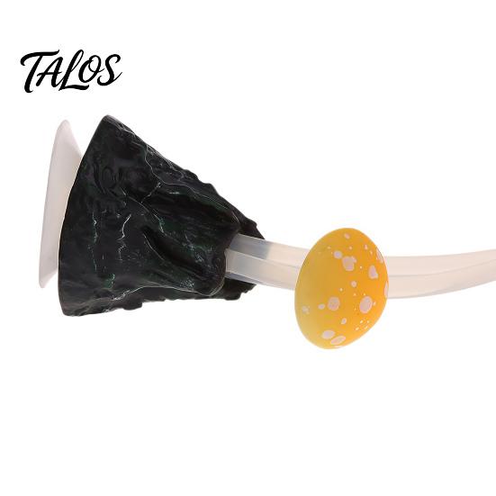 Decorative Aquarium Mushrooms Artificial Plant Ornament, Soft Silicone Lotus Leaves, Suction Cup Glow Leaf Decor in The Dark Safe Accessory