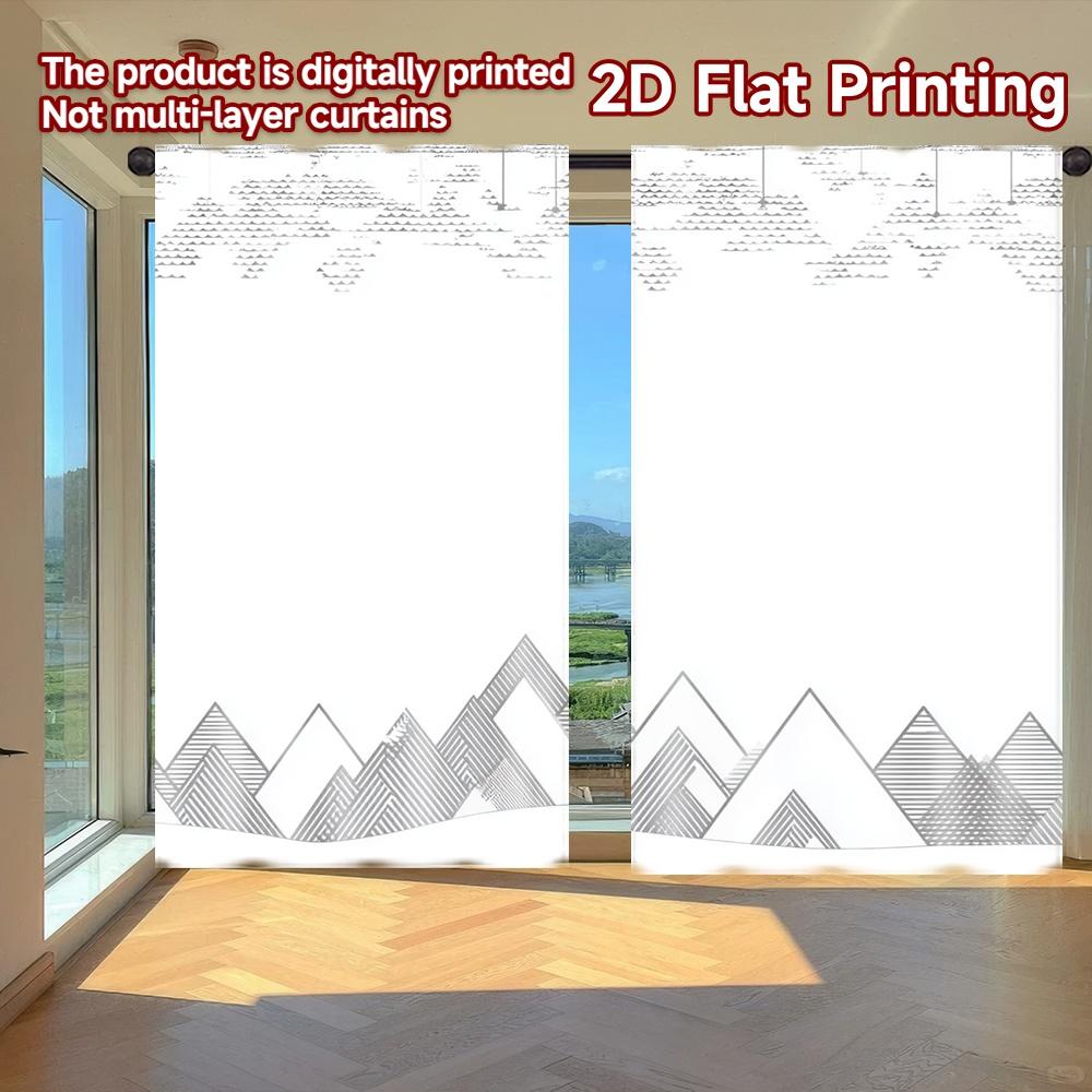 

Set Of 2 Flat Printing Curtains Without Rod Geometric White Bedding Design Saint Patrick Is Day Festival Chic Print Curtain Polyester W100*H70(CM)-Rod Pocket&2PCS