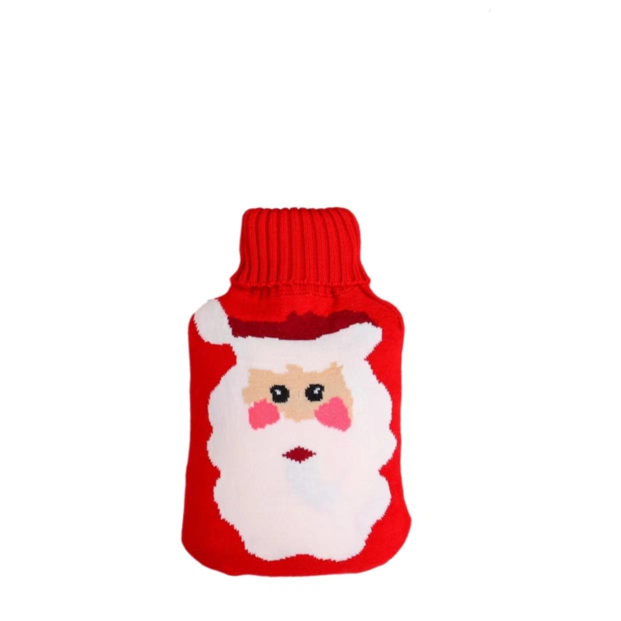 

Christmas Hot Water Bottle, Cartoon-themed Warm Hand Warmer, Knitted, Thick, Cute Hand Warmer S красный