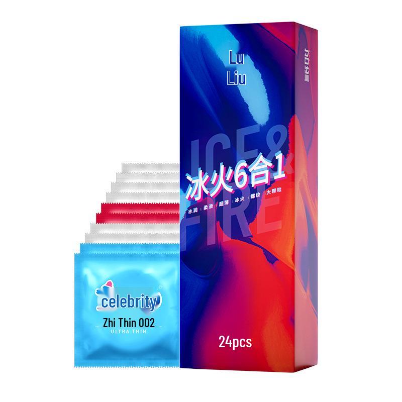 Celebrity Series Condoms 5-in-1, Pack of 30 - Night Odorless, Ribbed G-Spot, Ultra-Thin Male Contraceptives