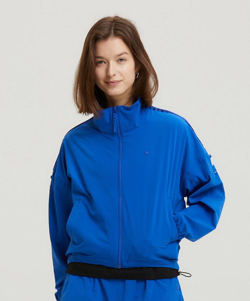 Aven Flor High-Neck Windbreaker Blue