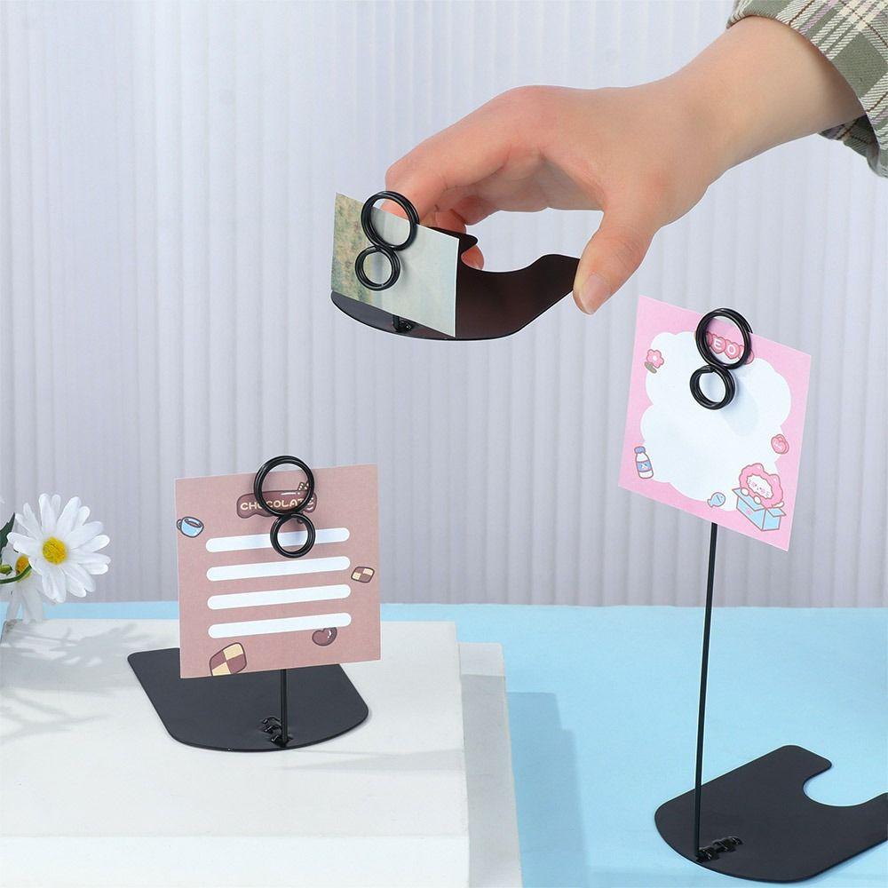 2Pcs Concise Photo Clip Party Paper Clamp Price Label Holder Table Number Stand Place Card Holder