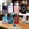 Fair Isle Christmas Phone Case Magnetic For iPhone17 16 15 14 13 12 Pro Max For Magsafe Wireless Charging Cover