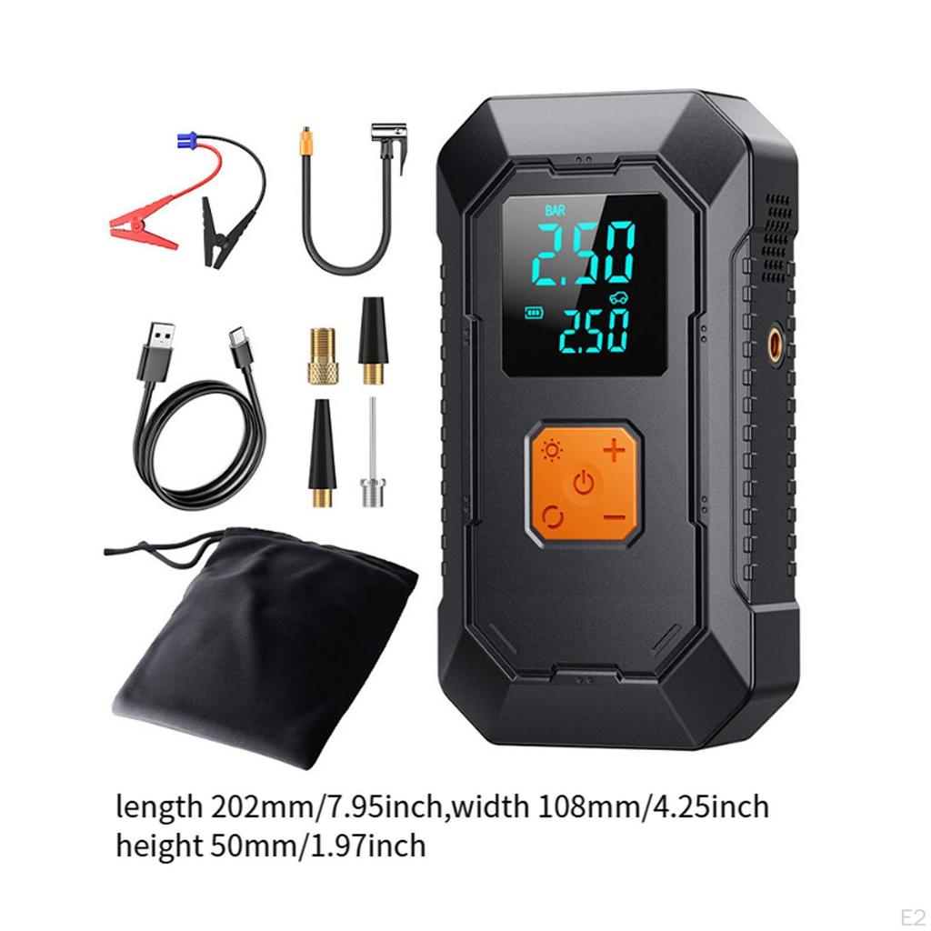 Car Battery Jump Starter Cordless Compact Charging Versatile Emergency Light