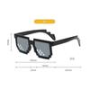 8 Bit Thug Life Sunglasses Shades Pixelated Ladies Sunglasses Eyeglasses Mosaic Sunglasses For Men Women Unisex Gift Toy Glasses