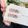 Handmade Rose Blush Cat Eye Press-on Nails