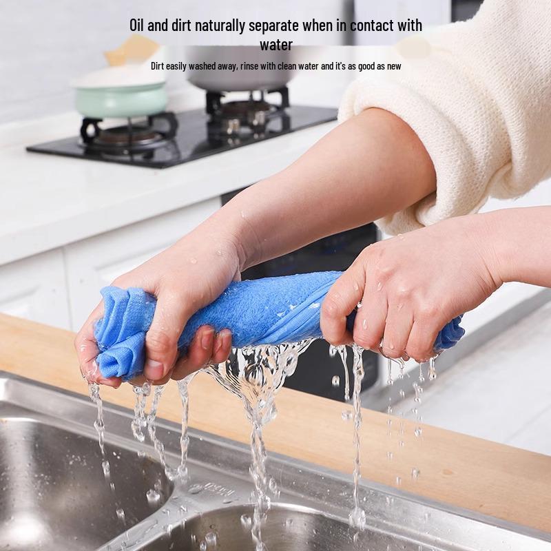 Non-Stick Oil Remover Wood Fiber Dishcloth: Highly Absorbent & Easy to Clean