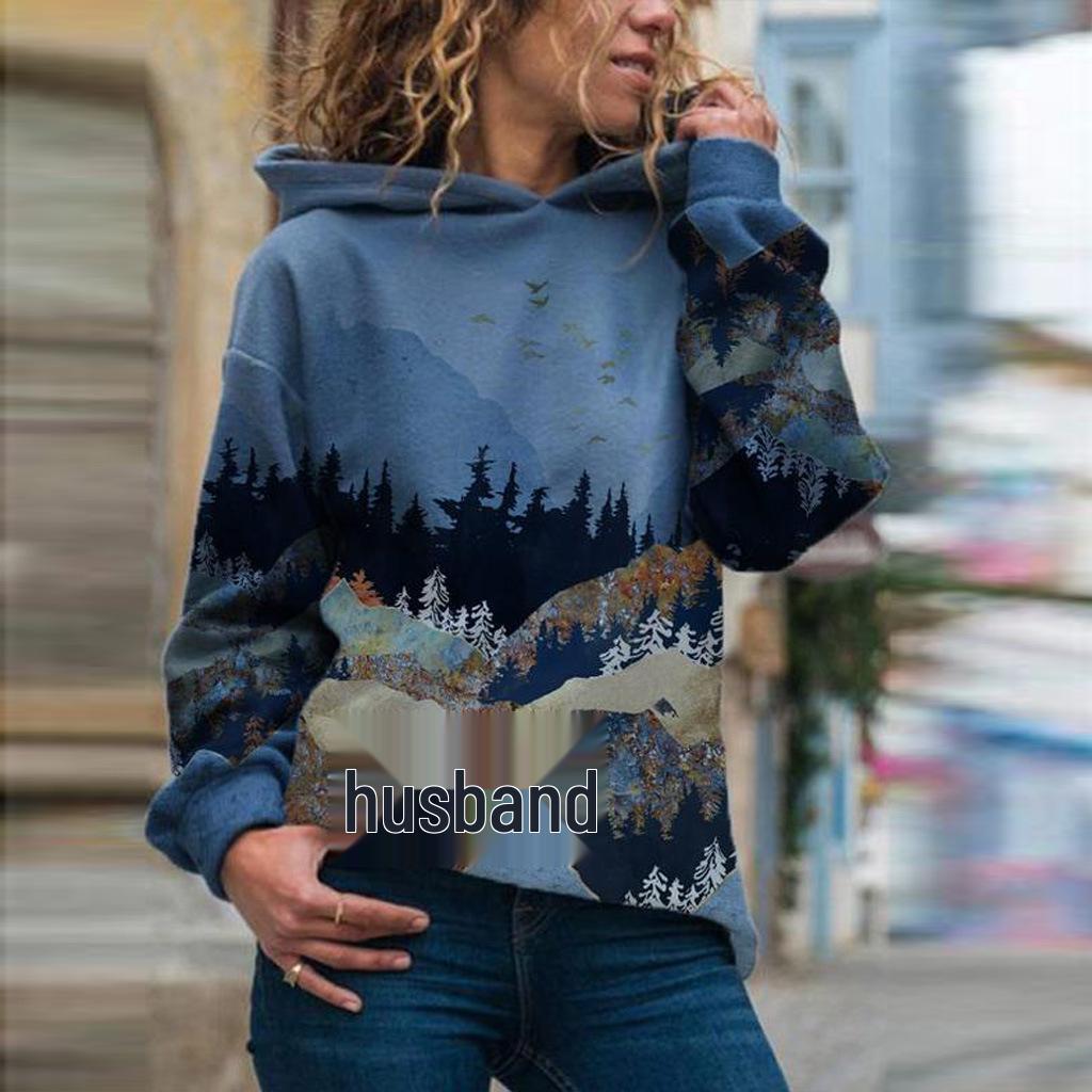 

Худи облегающего кроя с длинными рукавами и принтом на осень/зиму Triple Extra Large