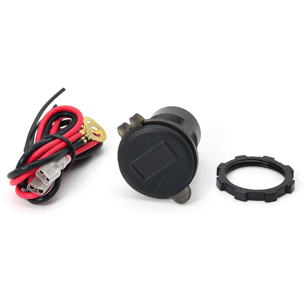 USB Charger Outlet Waterproof Charger Socket 12V QC3.0 With LED Voltmeter ON/Off Switch For Car Boat Marine Truck