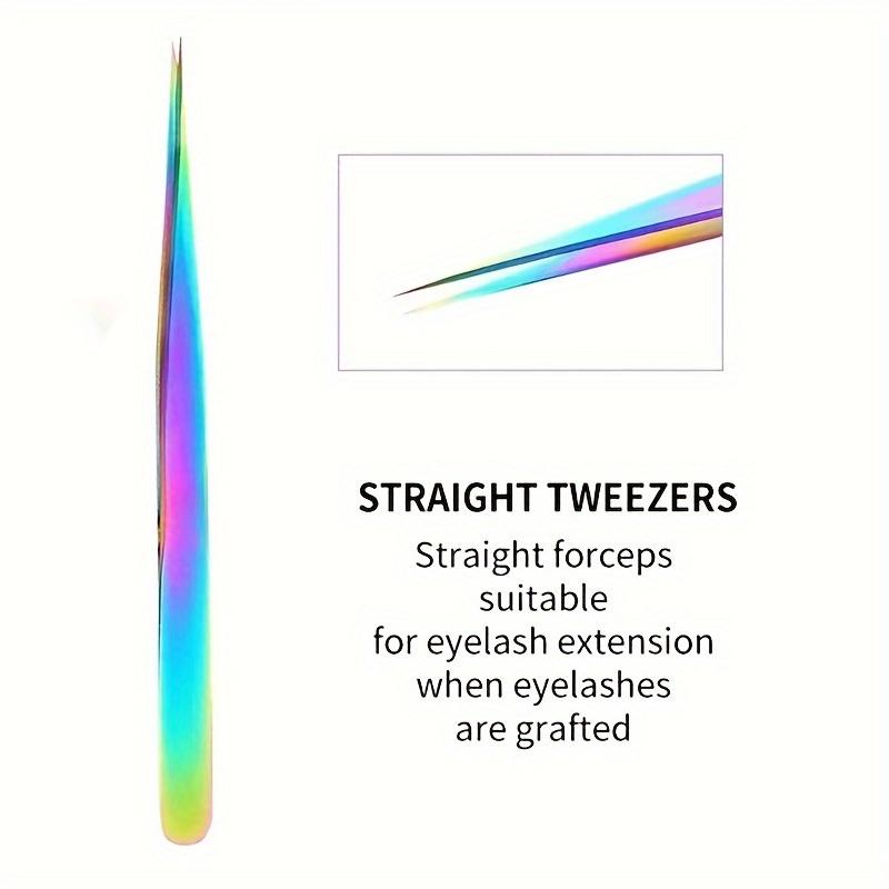 1 Pcs Eyelashes Tweezers Stainless Steel Superhard Tweezers High Precision Anti-static Tweezers for Eyelash Extensions