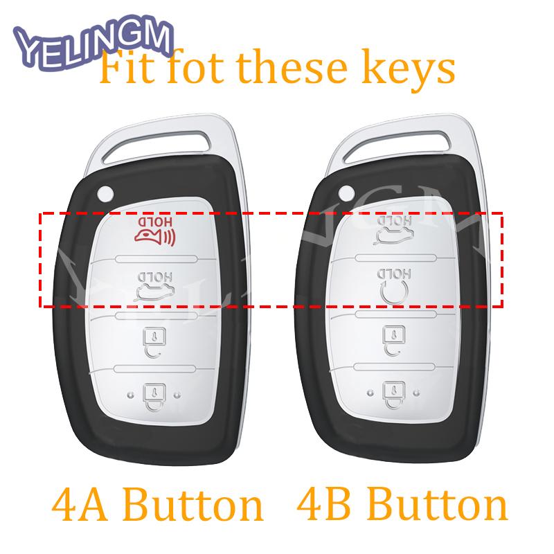 4 Button Car Key Case Cover For Hyundai Avante Sonata Santa Fe Tucson Elantra Azera Creta