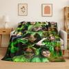 3D Billie Eilish Singer Star Flannel Blanket Soft Warm Throw Blanket for Bedroom Living Room Bed Travel Camping Picnic Gift