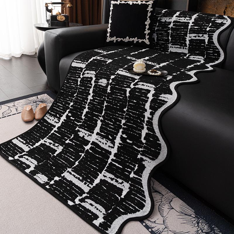 Special-Shaped Plush Sofa Cushion Autumn And Winter  New Non-Slip Seat Cushion Four-Season Universal Cover Straight Row Sofa Cover