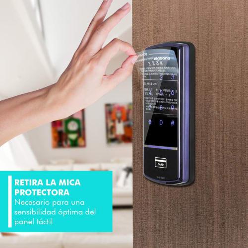 ZIGBANG SHS-1321 Metal Lock with Touchscreen Smart Deadbolt, Up To 20 Persons, Easy Opening with Master Password and RFID Card, Automatic Closure, Fir