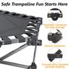 Foldable Fitness Trampoline, Adjustable Indoor/Outdoor Bouncer for Adults Kids and Home Gym and Home Workout.