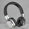 Retro Trendy Wireless Headphone Bluetooth 5.3 Long Battery Life Stereo Music Sport Foldable OverEar Headset with Noise Reduction RGB Light