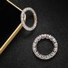 Knobspin 5mm 7ct D Farbe Moissanit Ring 925 Silber Platinbeschichtet mit Weißgold Ehering Ewigkeit Band Verlobungsringe Für Frauen