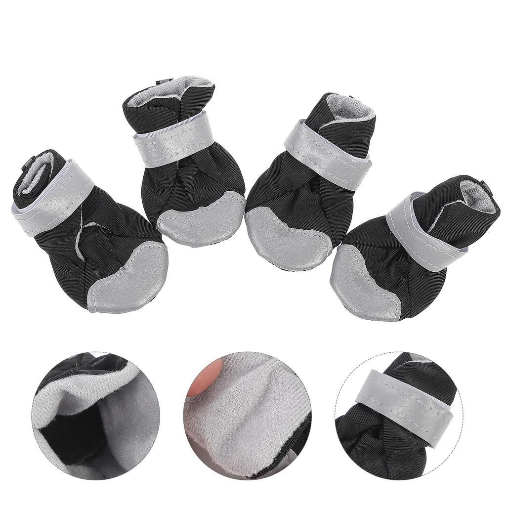 4pcs Dog Shoes Pet Breathable Anti-skid Outdoor Footwear Reflective Puppy Small Size Soft Bottom Lightweight Durable