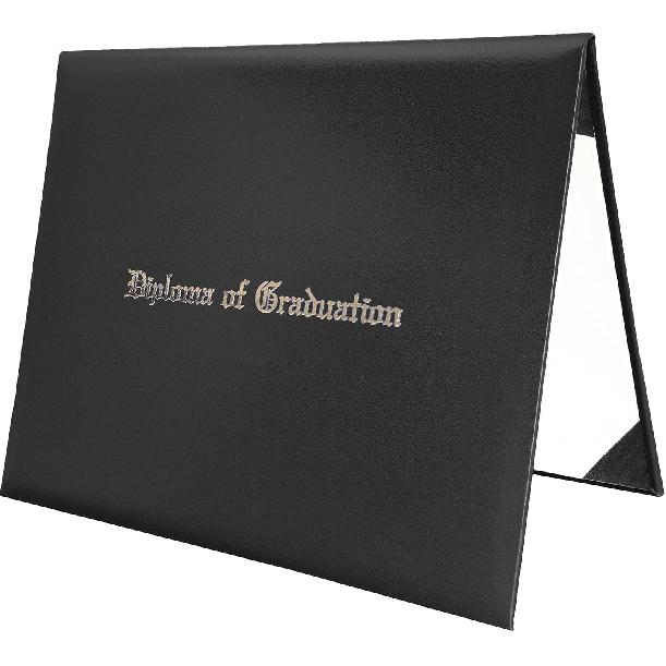 Imprinted Diploma Cover 8.5“X11” Graduation Diploma Holder Leatherette Padded Certificate Covers(Navy)