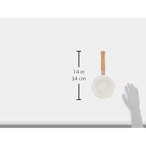 Fuji Enamel Milk Pan, Cotton Series, Ash Pink, 14cm, CTN-14M.AP