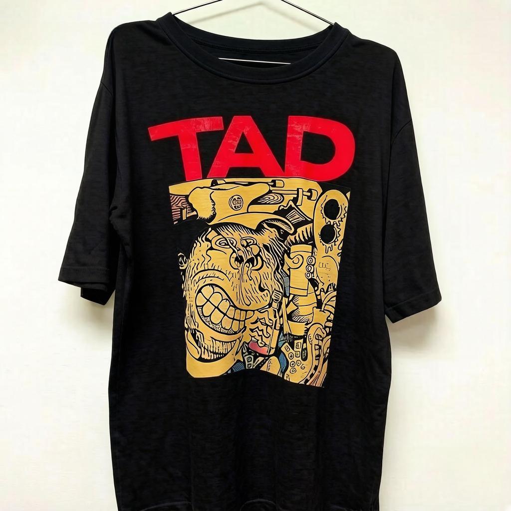 

Vintage TAD Shirt 1990s Version European Print Google Rock Black Mud Huni Black Green River Mervyn Vintage Dye Unisex Versatile 4XL