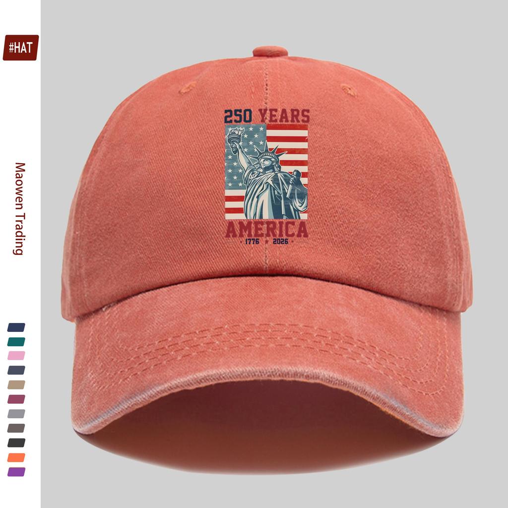 pc Independence Day Element Printed Baseball Cap with American Flag Design Sun Hat Party Decor Hat Comfortable Lightweight Tr