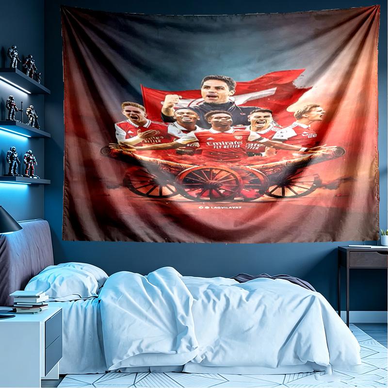 Football Team F.C Print Tapestry, Lightweight Wall Hanging, for Bedroom, Dorm, Living Room, Home Art Decor - Birthday Christmas Gift for Friends
