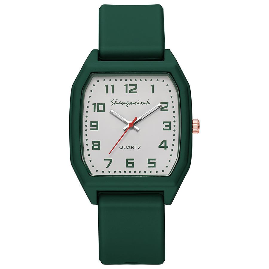 Fashion Sports Women Brand Watches Simple Rectangle Numbers Ladies Quartz Watch Casual Silicone Strap Dress Gift Wristwatches