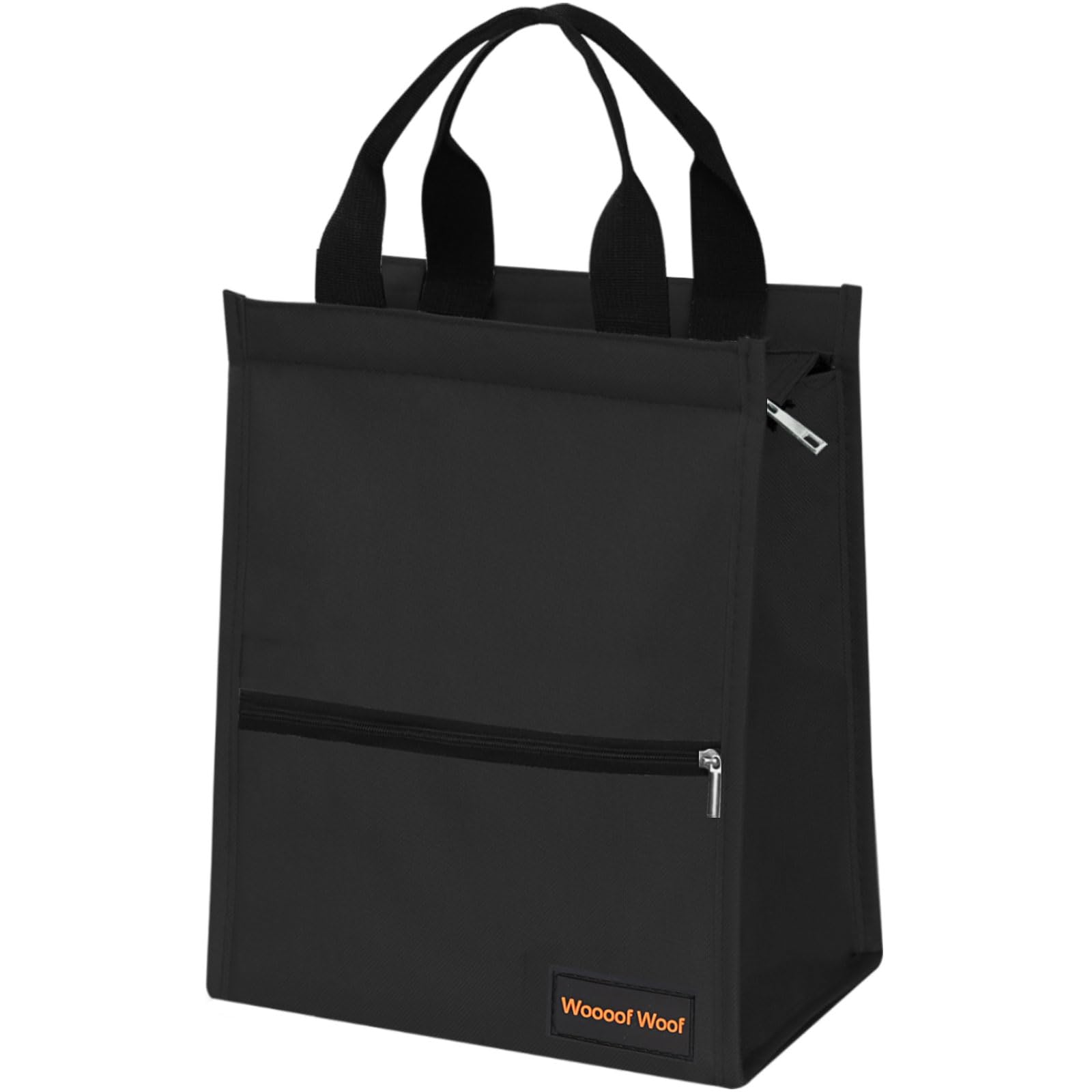 

Woooof Woof Insulated Lunch Bag, Large Capacity, with Front Zipper Pocket and Handle, Insulated Interior, Lightweight, Durable, Unisex, Perfect for
