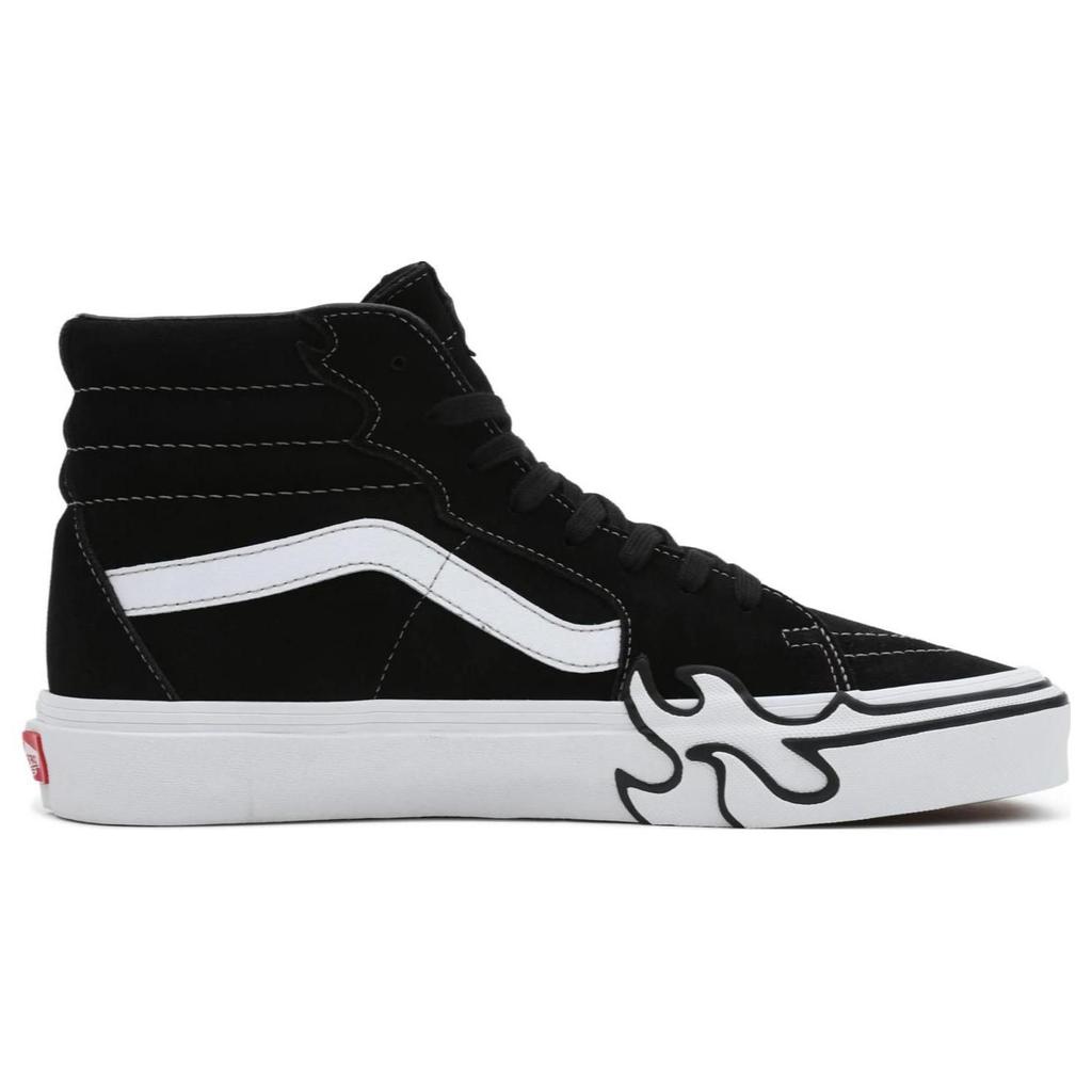 Vans Sk8-Hi Flame - Black Unisex Sneakers White VN0005UJBZW