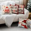 Christmas Snowman And Tree Pillowcase Bedroom Sofa Cushion Cover 100% Polyester Living Room Cushion Pillowcase Home Decor