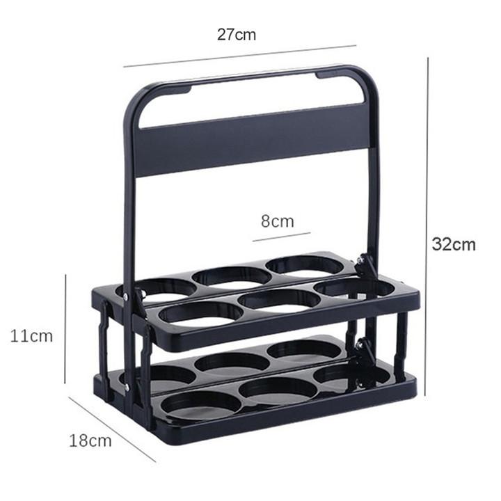 High Quality Plastic Plastic Basket Beer Rack Bottle Holder Foldable Reusable 6 Pack Beer Bottle Food Delivery