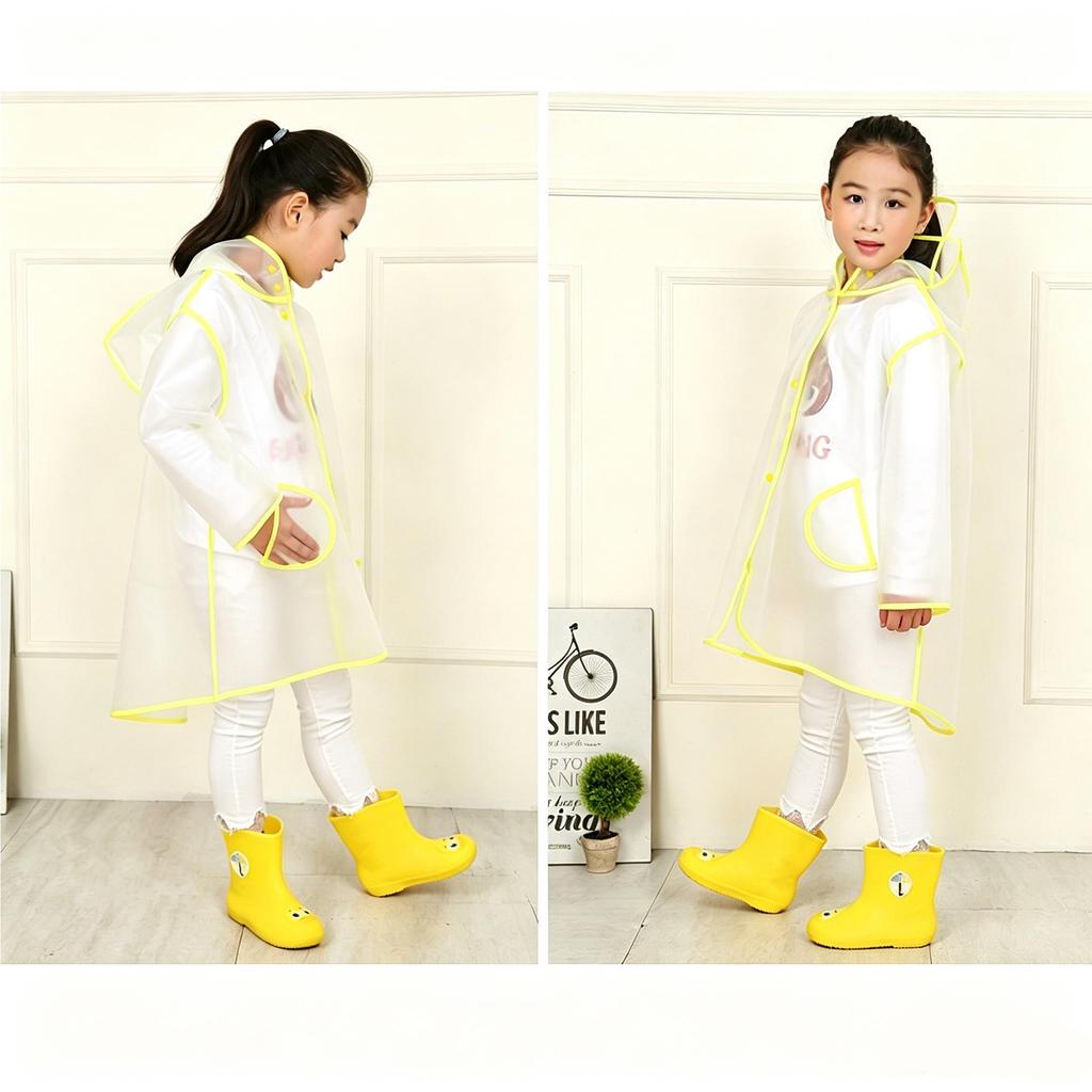 Kinder-EVA-Regenmantel - Wasserdichter Ganzkörper-Umhang für Jungen & Mädchen im Kindergarten